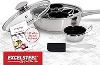 Vista 3 de EXCELSTEEL Escalfador de Huevos Antiadherente de Fácil Uso Resistente al Óxido para Cocina del Hogar Desayuno Brunch Placa de Inducción, 4 Tazas
