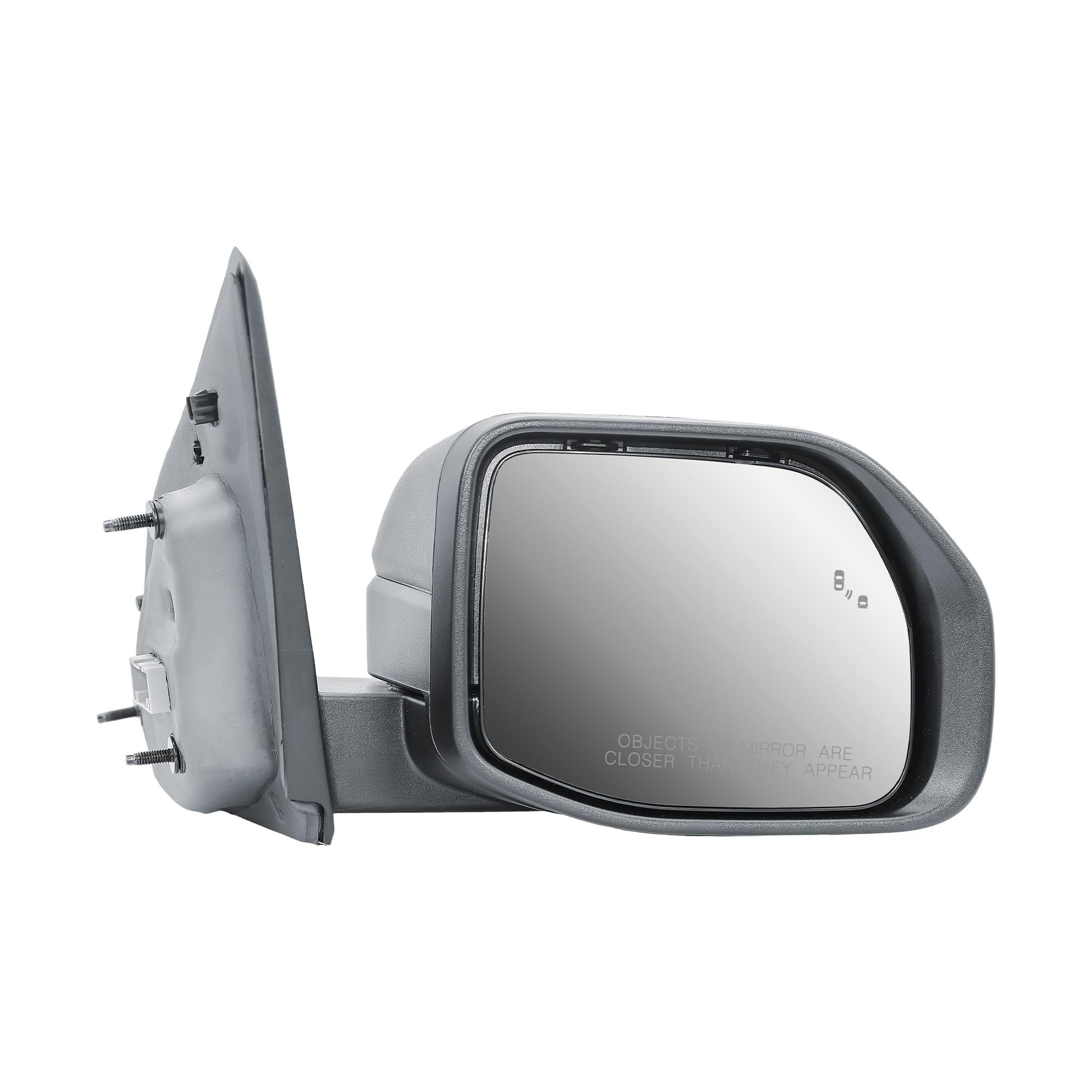 Photo 1 of Replacement Passenger Right Side Door Mirror Power and Heated Glass with BLIS (Blind Spot Sensor) Textured Black Cover for 2022-2025 Ford Maverick