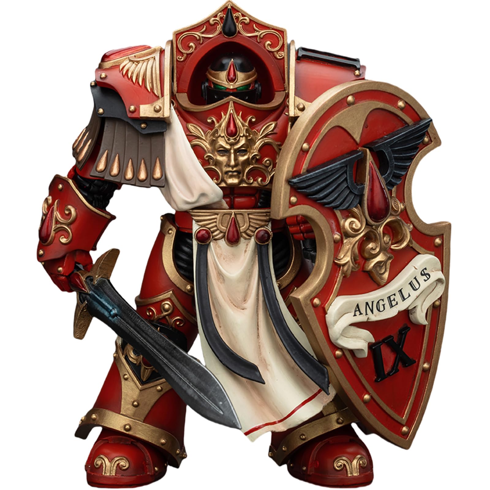 JOYTOY Warhammer 40k Blood Angels, 1/18 Blood Angels Crimson Paladins Squad Crimson Paladin 3 Action Figure Collect Model