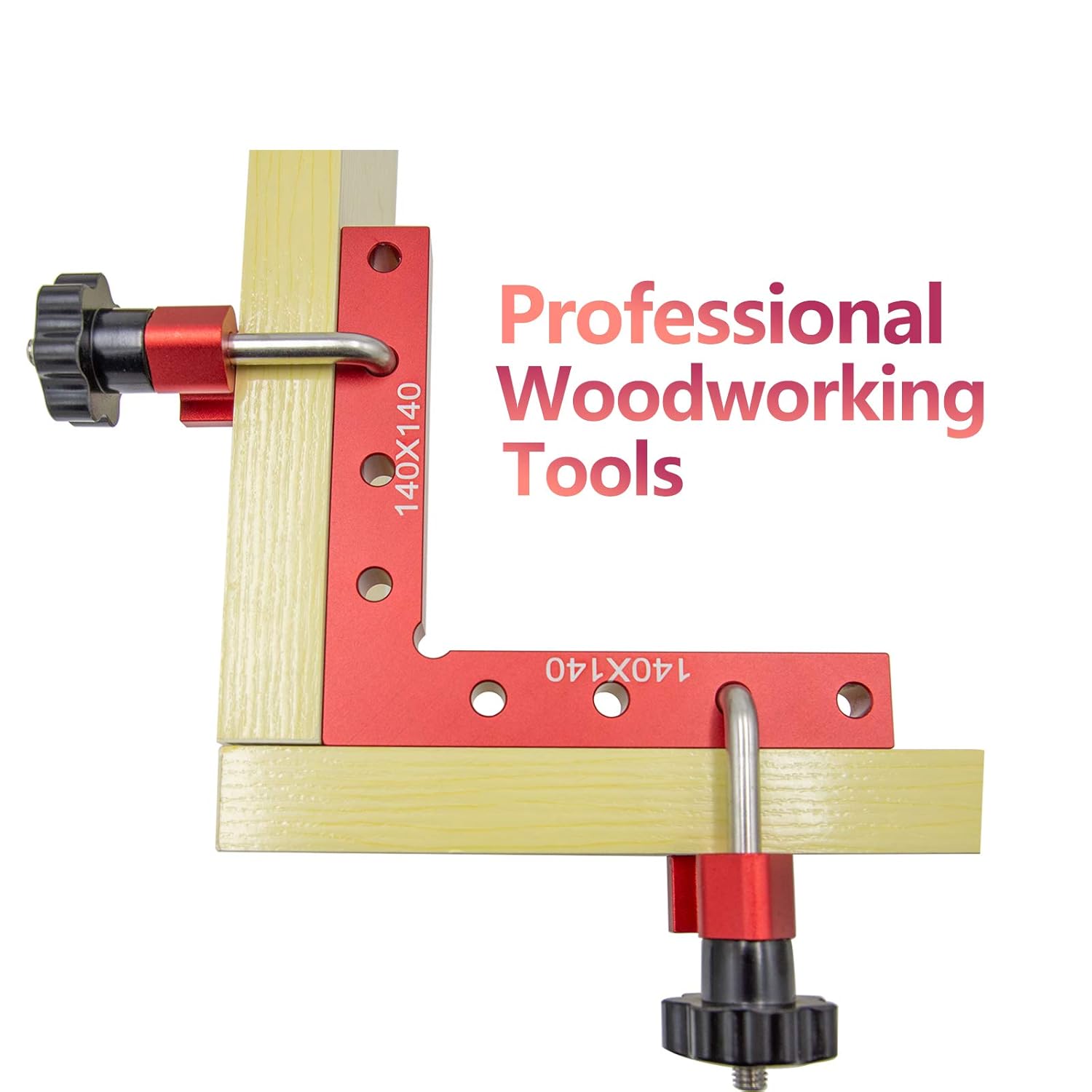 90 Degree Positioning Squares Right Angle Clamps, 140mm/5.5'', Aluminum Alloy, Woodworking Carpenter Corner Clamping Square Tool for Picture Frame Box Cabinets