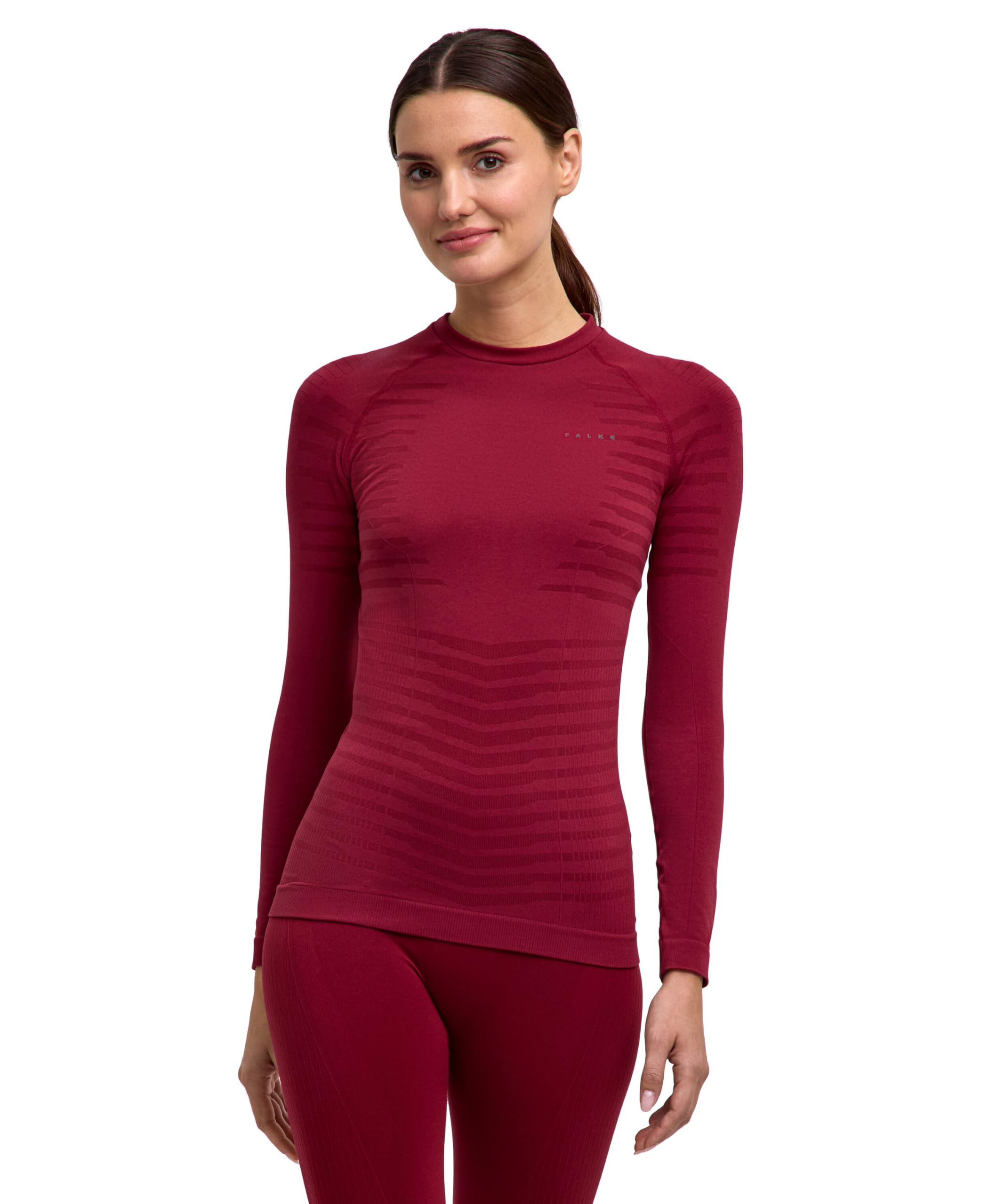 FALKE Damen Maximum Warm Round Neck Funktionsshirt Langarm schnelltrocknendes atmungsaktives nachhaltiges Funktionsmaterial kalte bis sehr kalte Temperaturen Funktionsunterwäsche 1 Stück | extra warm für kalte bis sehr kalte Temperaturen