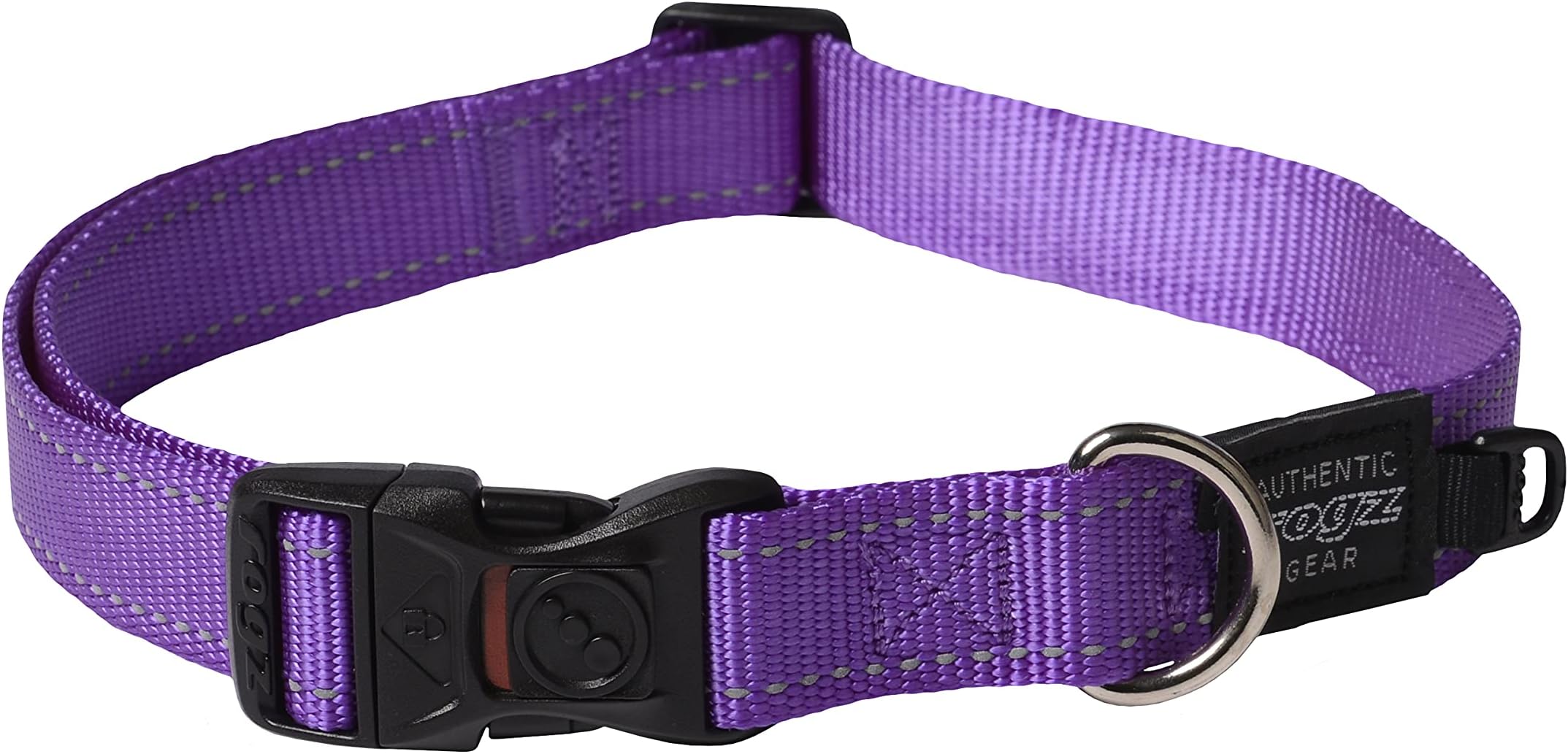 Reflective Dog Collar for Extra Large Dogs, Adjustable from 17-27 inches, Purple