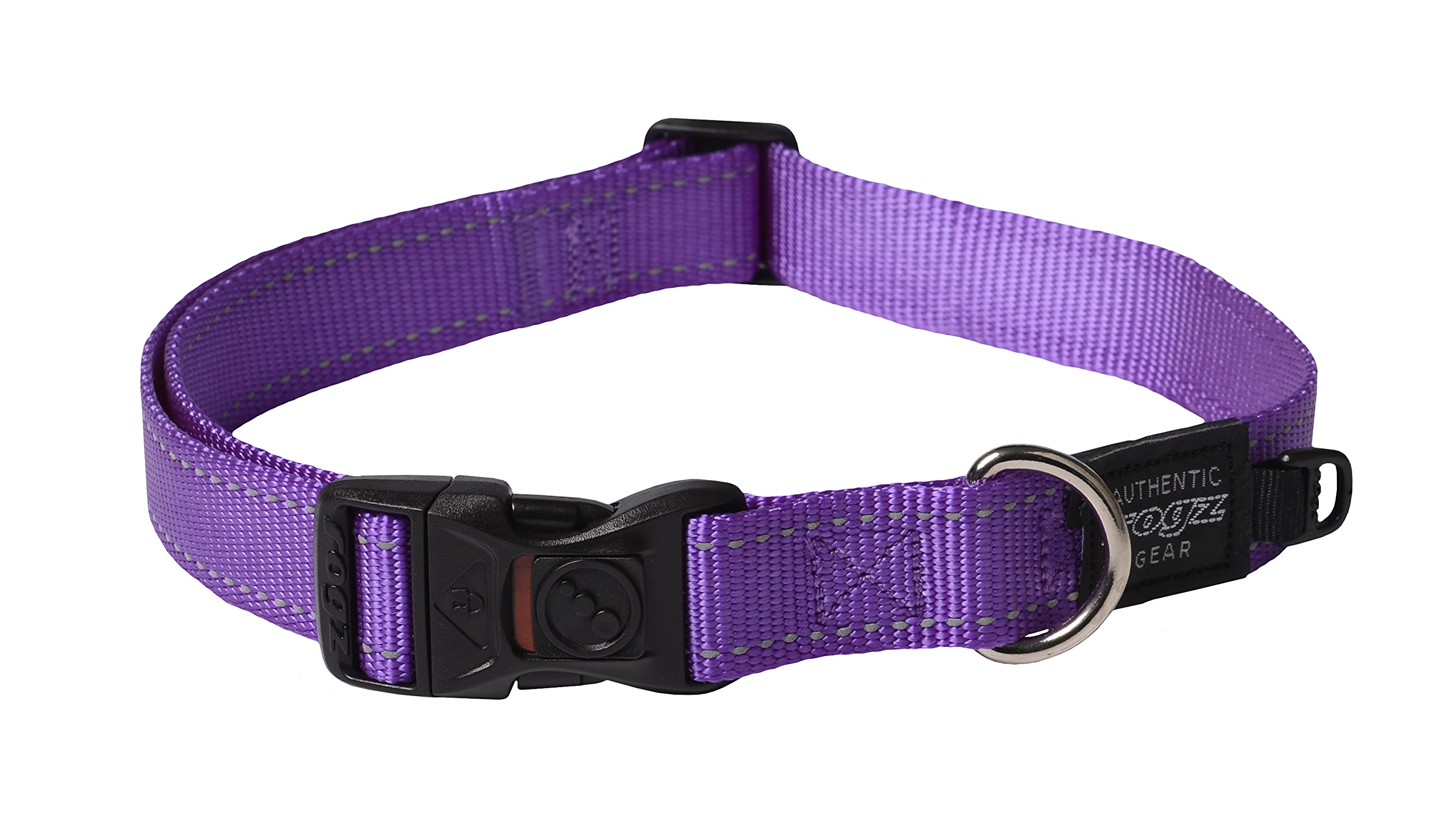 Reflective Dog Collar for Extra Large Dogs, Adjustable from 17-27 inches, Purple