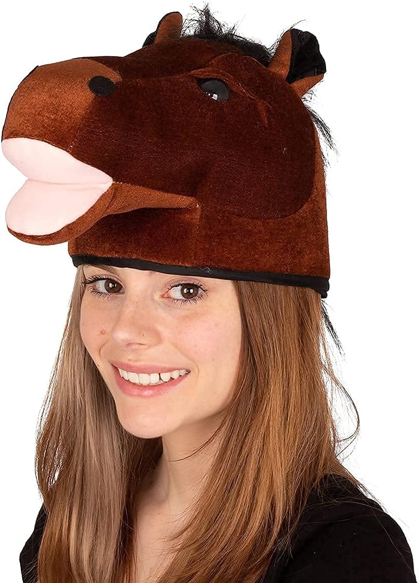 Tigerdoe Farm Animal Hats Set - Animal Costume Hat - Farm Dress Up - Plush Rooster, Horse, Sheep - 3 Pc Set - Image 7