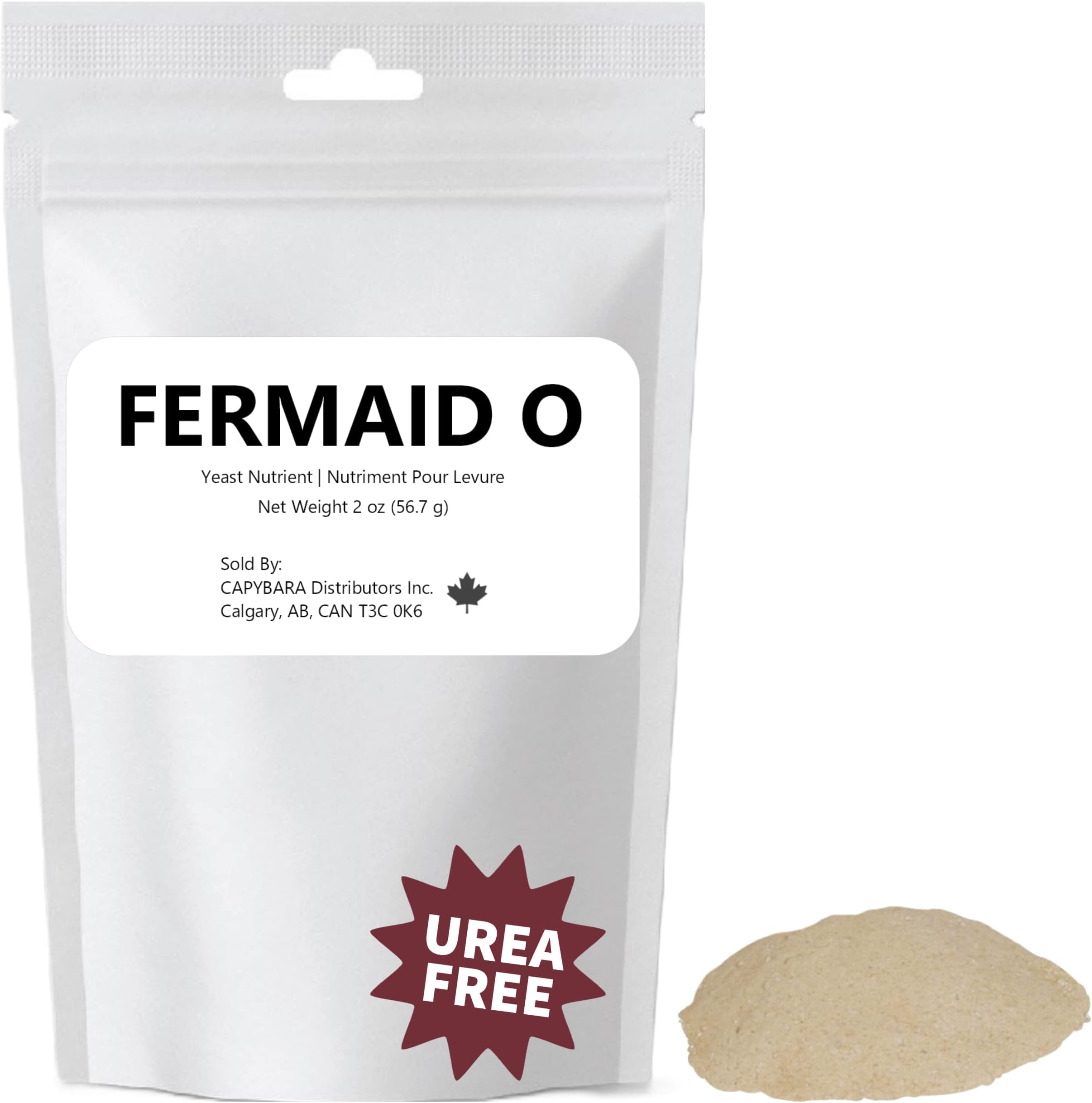 Fermaid O Yeast Nutrient - 2 oz (56.7 g) - Make Wine Cider Mead Kombucha At Home - Sold by CAPYBARA Distributors Inc.
