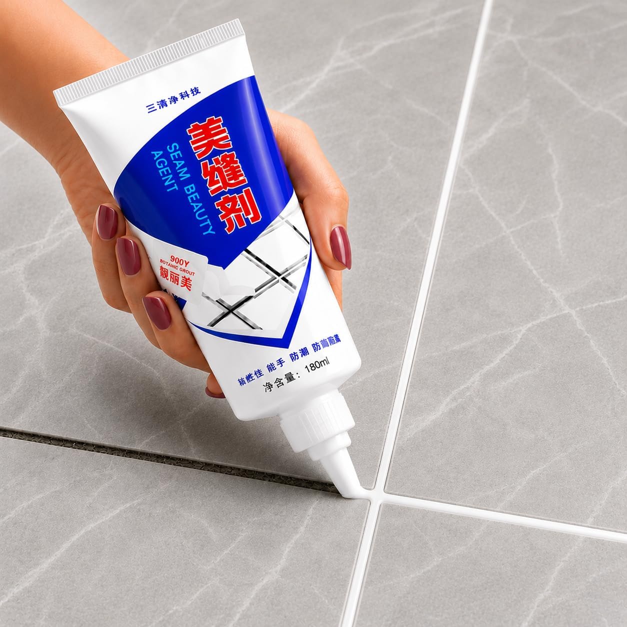 Wall Repair Paste Tube Waterproof Crack Filler for Walls & Tiles Gap Filler | White Cement Sealant & Joint Repair Paste | Tile Grout Repair Waterproof for Bathroom & Wall Cracks (180 g)-image-4