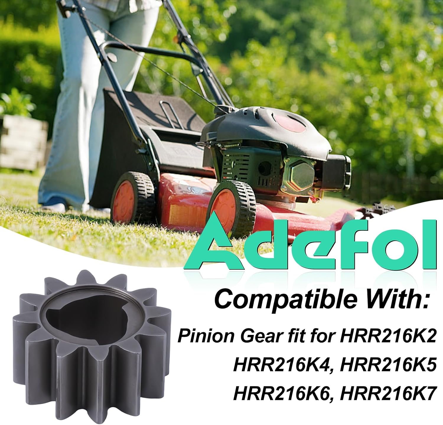 Adefol 10 Pack 42661-VE2-800 Pinion Gear - 12 Teeth Drive Gear for Honda HRM215 HRB215 HRS216 Lawn Mower, 12T Pinion Gear Lawn Mower Parts Fits HRB216K4 HRB216K5 Models Replace 42661-VE2-800