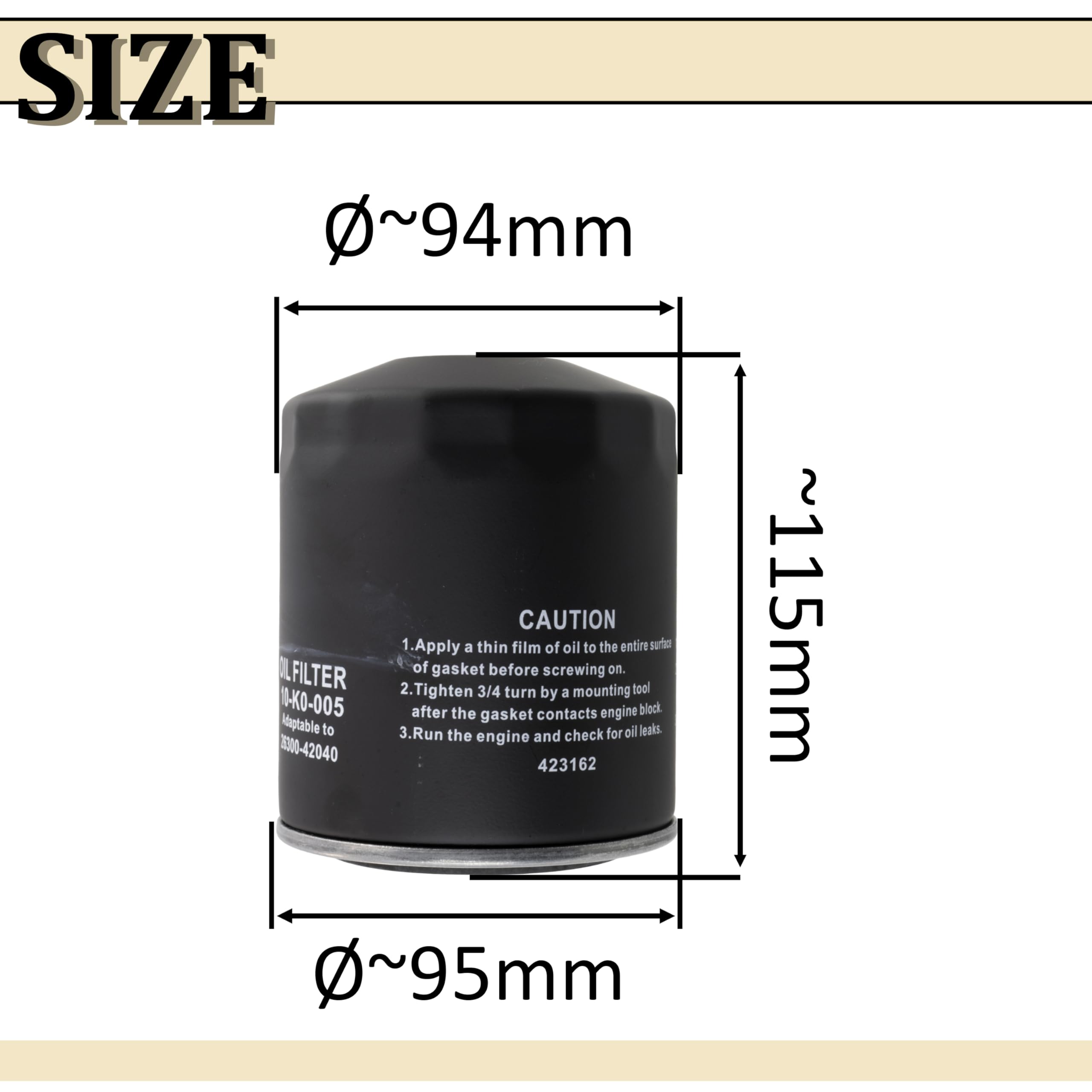 AERZETIX - C77796 - Filtro olio - compatibile con numeri OE 11