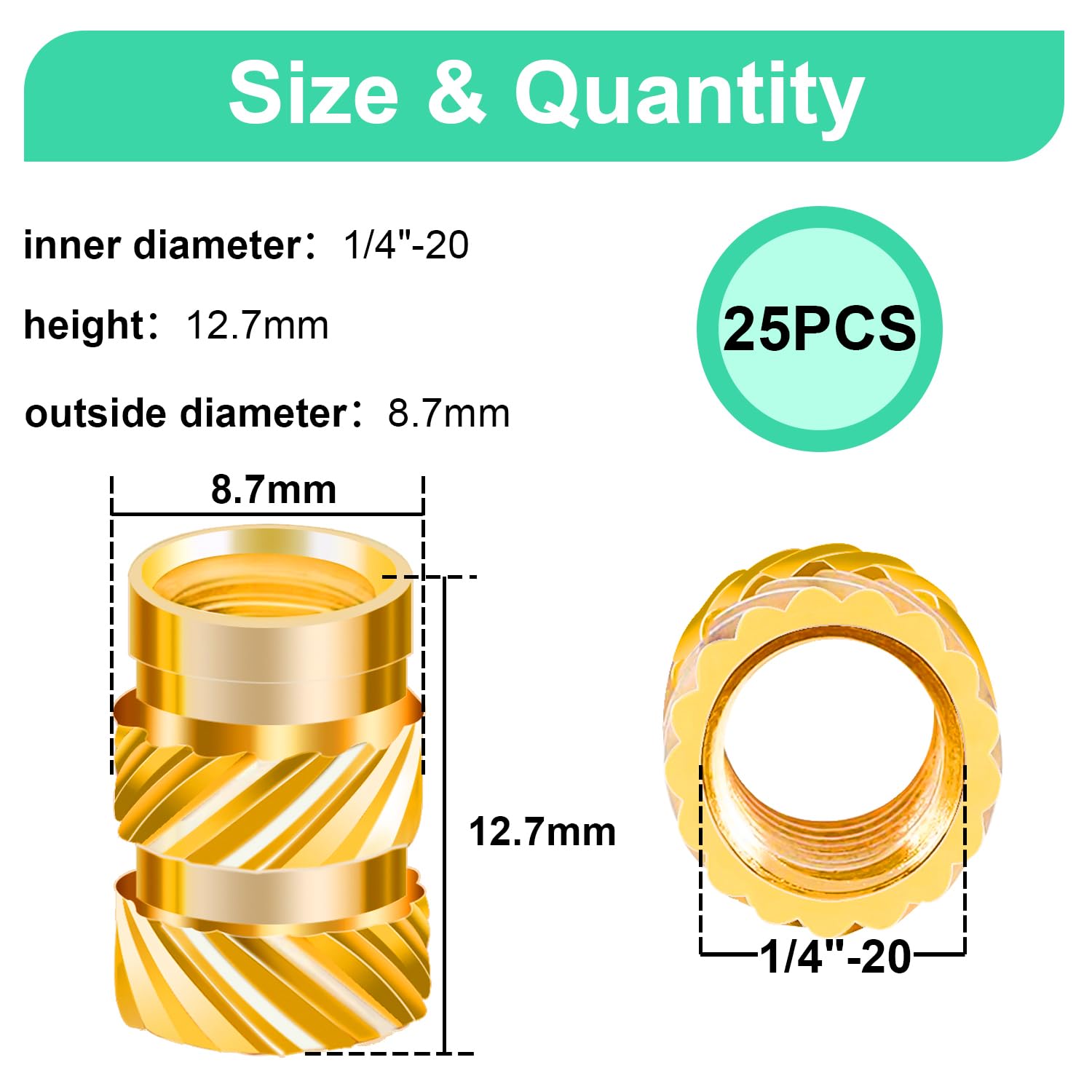 Snapklik.com : 25PCS 1/4