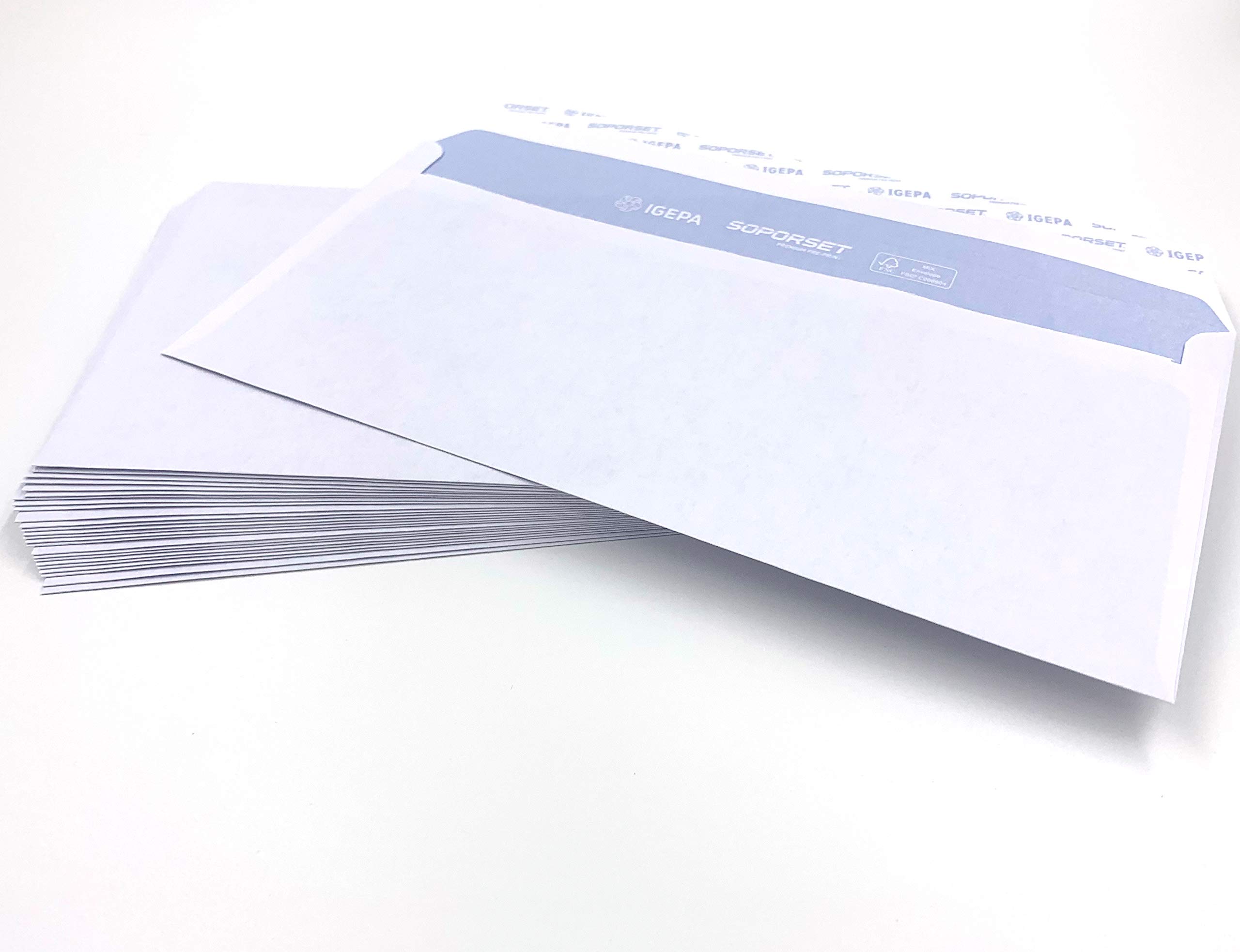 weiße Briefumschläge ohne Sichtfenster für Rechnungen, Angebote & Co – 500 Stück selbstklebende Briefkuverts mit den Maßen 220 x 110 mm (DIN lang) – optimal für Laserdrucker