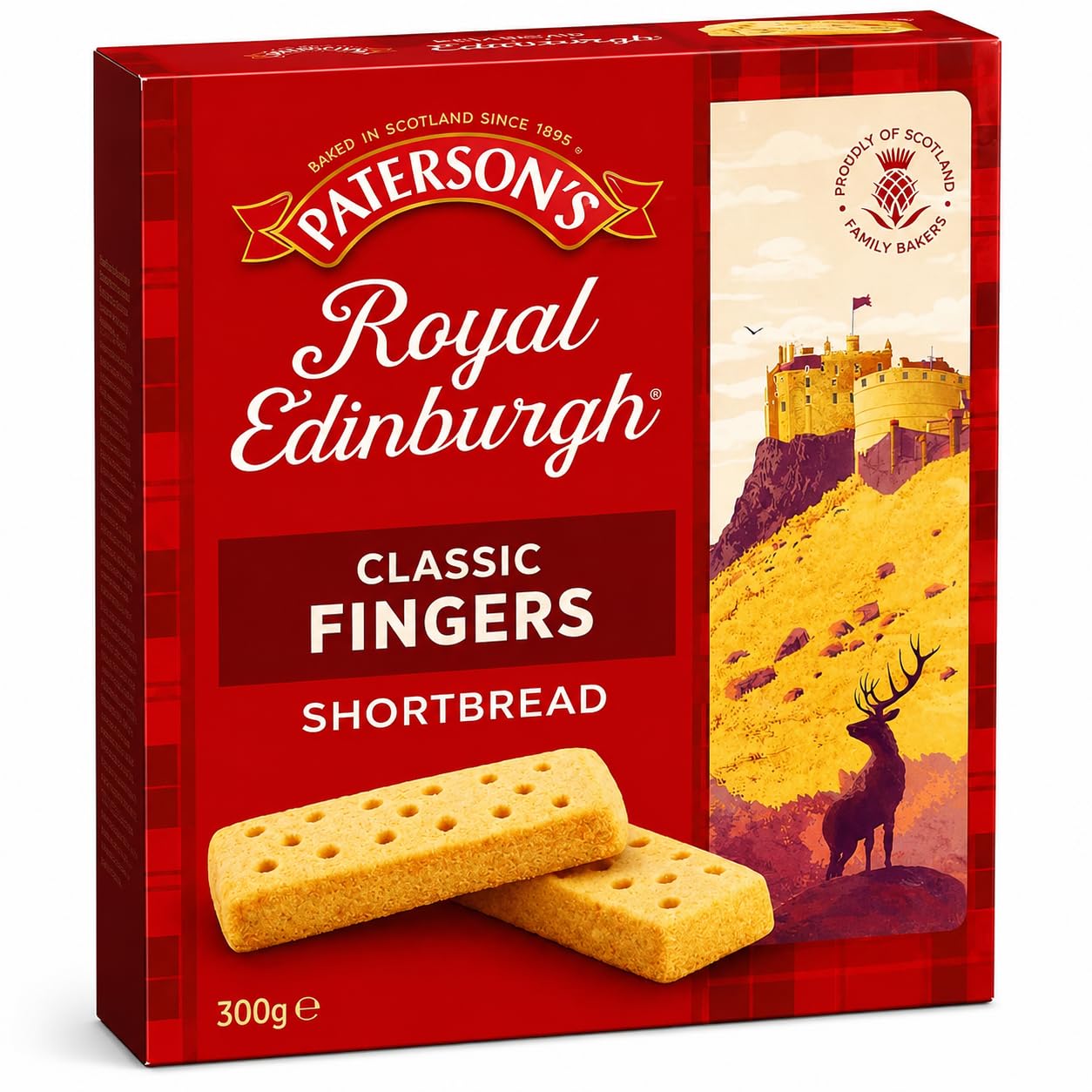 PATERSON'S - Royal Edinburgh Classic Fingers Shortbread Biscuits (300g) By COUGAR | Traditional Scottish Butter Shortbread Cookies | Crispy Crumbly Tea Time Biscuit Snack | Premium Baked Family Treat For Gifting & Sharing – (Imported-SCOTLAND)-image-28