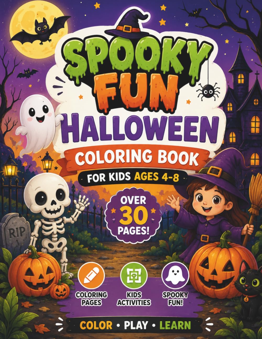Spooky Fun Halloween: A Coloring Book Adventure