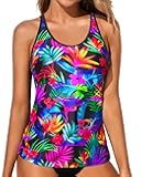Womens Tankini Top Only Athletic Swim Top Modest Tankini Swimsuit No Bottom