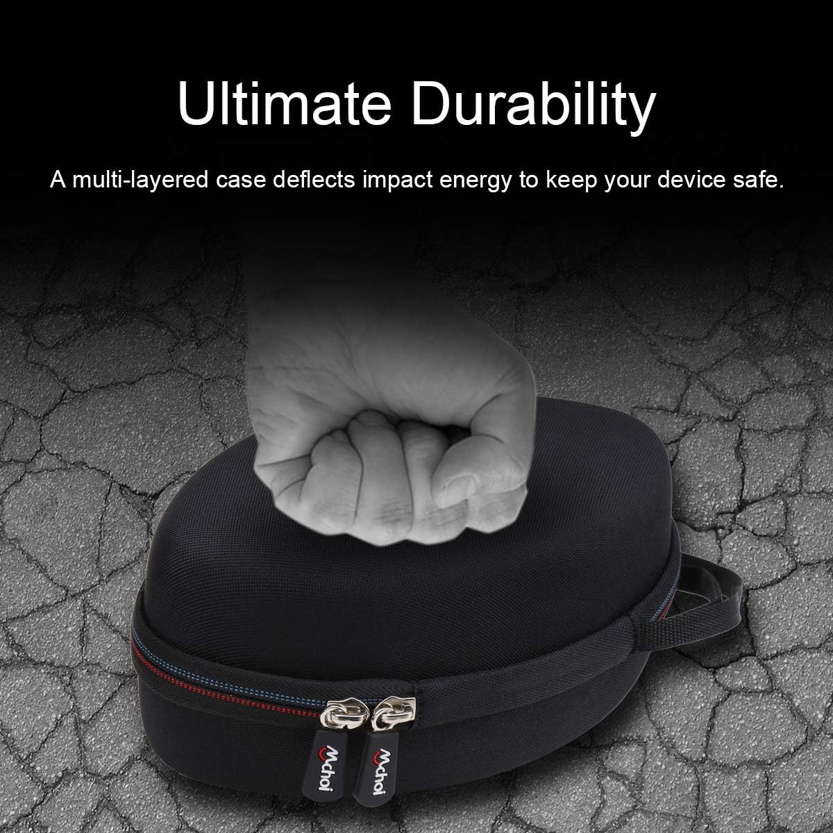 Mchoi Hard Headphone Travel Case Fits for AILIHEN C8 / Artix CL750 / ELECDER i39 Wired Headphones Folding Lightweight Headset, Case Only - Image 3