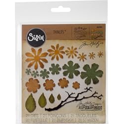 Panel Troquelado Sizzix Thinlits Troqueles 21PK Pequeños jirones florales