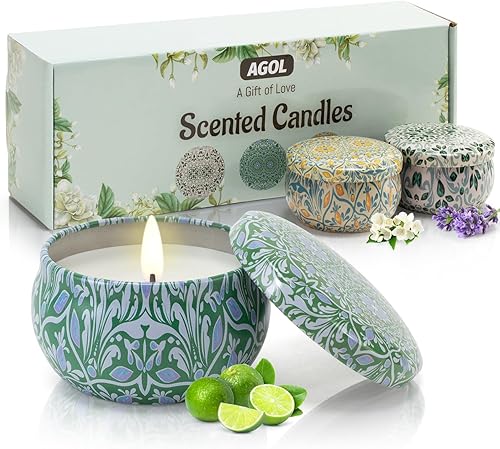 Miniatura 8 de Velas de regalo para mujer, paquete de 3 velas de 2.5 onzas con aroma a lavanda natural de lavanda y rosa, velas de aromaterapia para el hogar,