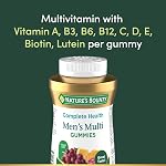 NATURE'S BOUNTY Multivitamin Gummies pour homme, supporte la fonction immunitaire, aide au développement des os & Dents, saveurs assorties, 350 g