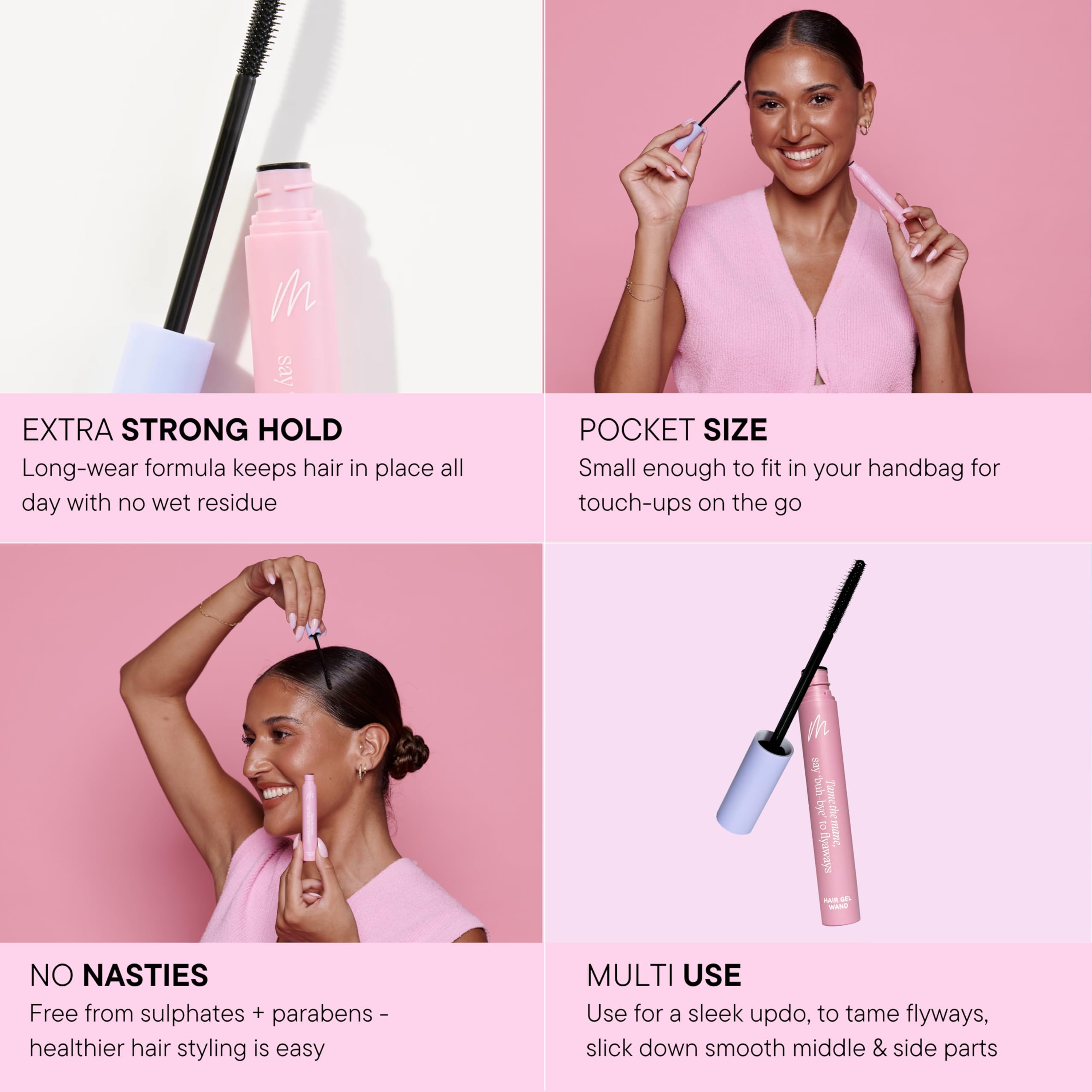 Mermade Hair Haargelstab, glatter Klebestift für Babyhaare und Flyaways