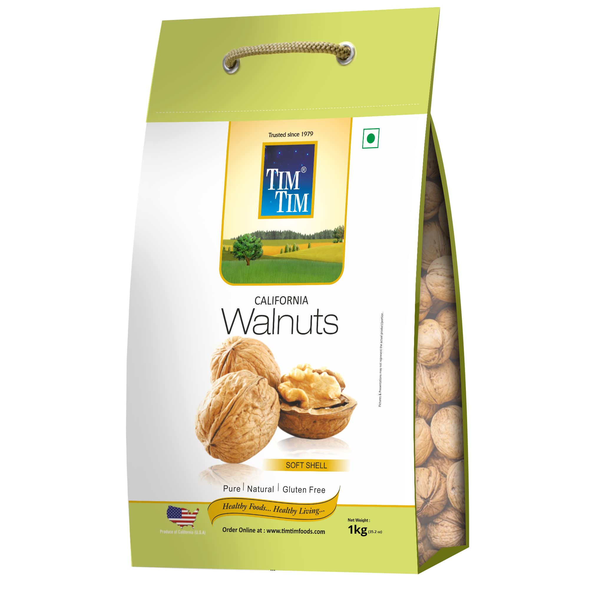 Tim Tim California Inshell Walnuts, 1000g| Walnuts Dry Fruits | Walnuts | Fresh Walnuts and with shell for Snacking & Baking (B08V9599MZ) Amazon Price History, Amazon Price Tracker