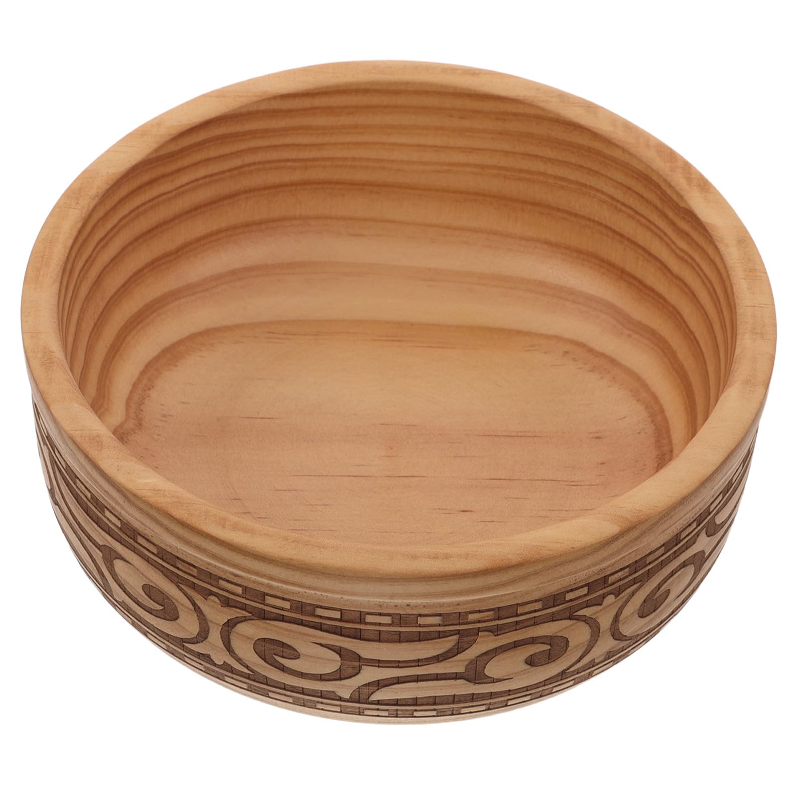 OUNONA Ensaladera de madera, redonda de 15 cm (6 pulgadas), para servir