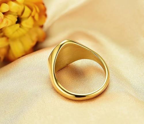 Vista 7 de You are My Sunshine - Anillo de circonita cúbica para mujer, diseño de flor de amapola gruesa, de acero inoxidable, regalo de joyería