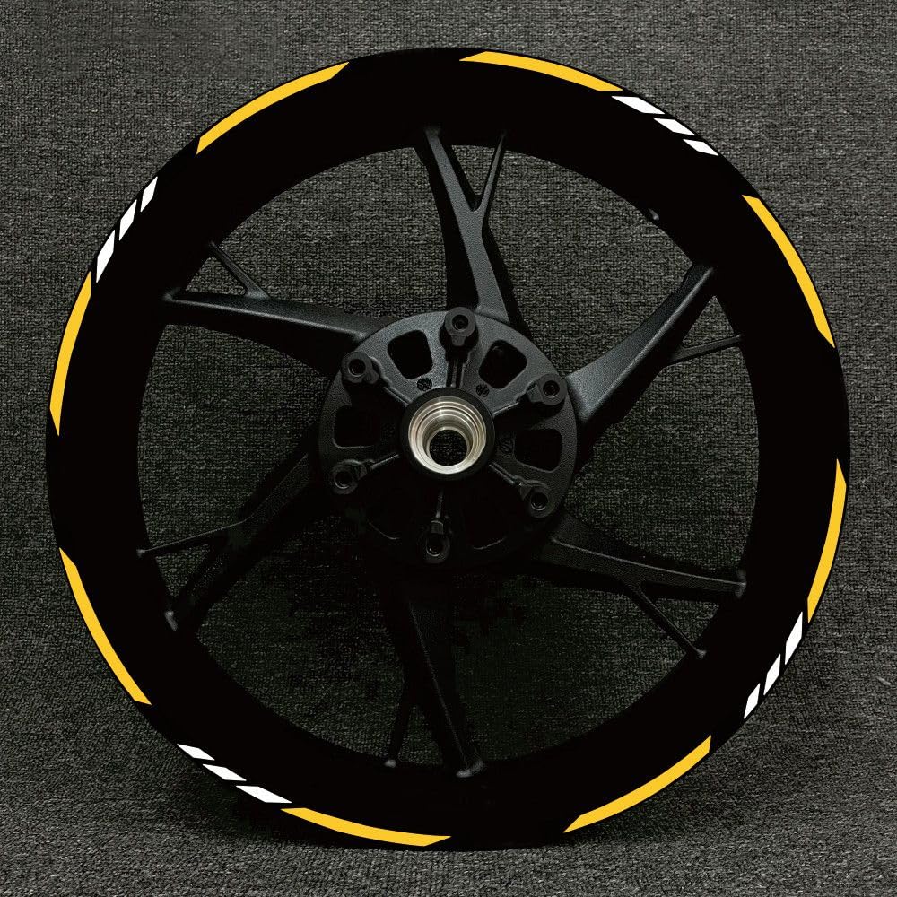 QIZUN Reflective Motorcycle Wheel Hub Stickers Rim Tape Decals Stripe