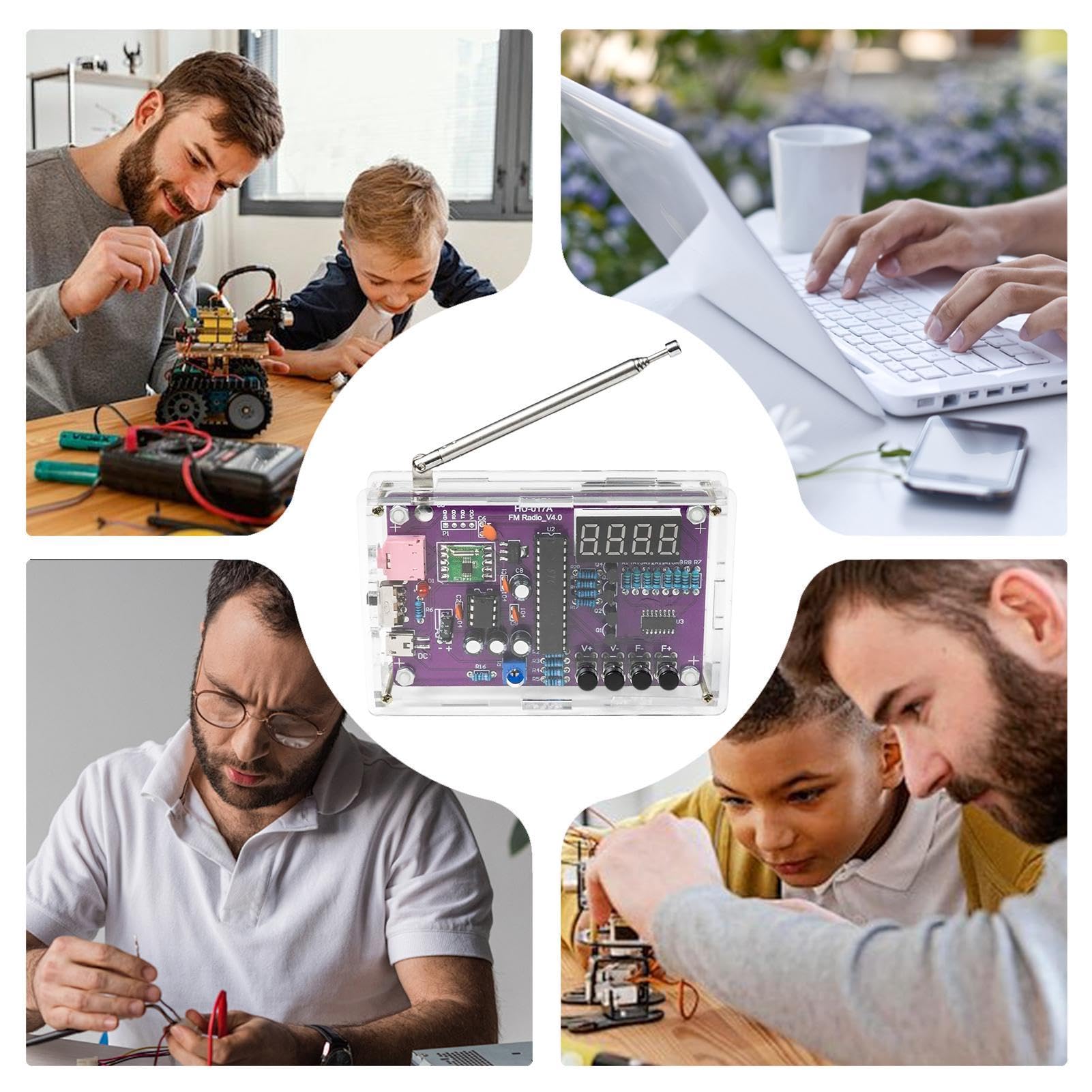 Kit de Radio FM, Kit de Radio Hecho a Mano | FM Radio Electronic Learning Set,Actividades estudiantiles de Secundaria, Proyecto Stem para Aprender y Practicar