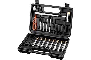 HORUSDY 22 Pc Gunsmith Punch Set W/ Brass, Hollow, Steel, Plastic Punches...