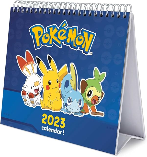 Official Pokemon Calendar 2023 - Desktop Calendar 2023 - 7 x 8 inches / 18 x 20 cm - Pokemon Desk Calendar 2023 - 12 Month 2023 Planner - Pokemon Gifts