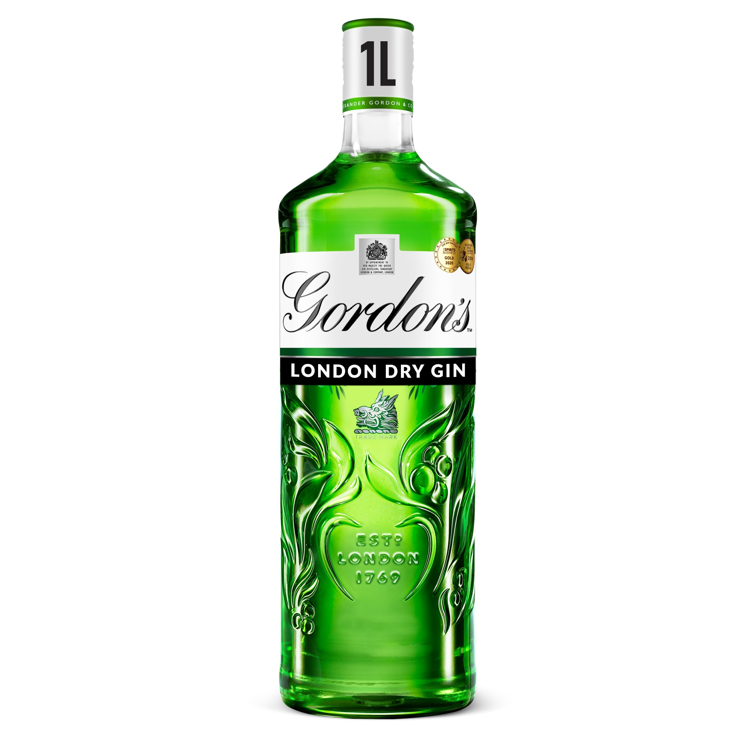Gordon’s Special Dry London Gin | 37.5% vol | 1L | Award-Winning | Triple-Distilled London Dry Gin | Clean Juniper-Dominant Taste | Handpicked Gin Botanicals