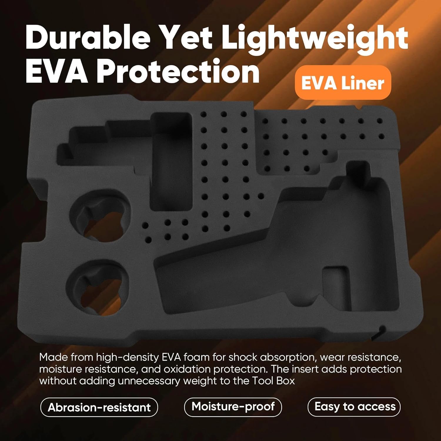 EVA Liner Organizer Compatible with 8435 Series Tool Box, Custom EVA Inserts for 3453 Series Tools 1/4" Cordless Hex Impact Driver and Accessories, Black