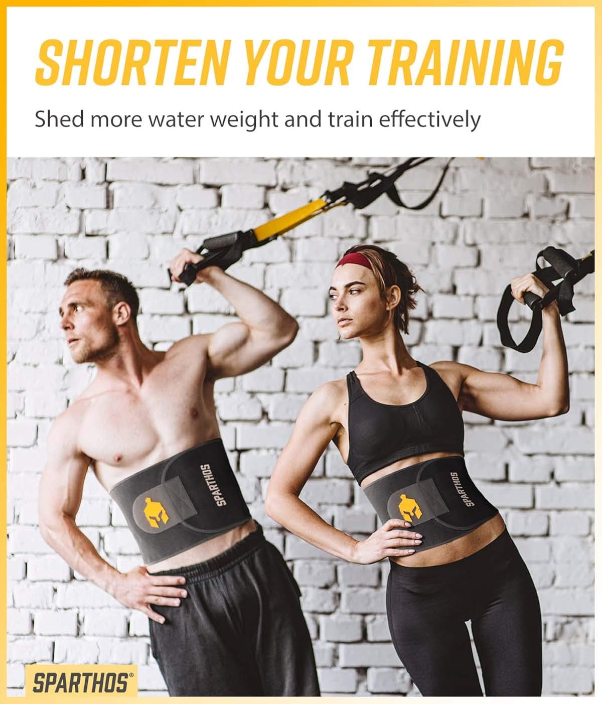 Sparthos Waist Trimmer Belt - Sweat More and Skyrocket Your Workouts! : Sports & Outdoors
