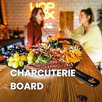 Vista 4 de Babadoh Tablas redondas de fibra de madera para servir pizza Juego de dos tablas de 12 pulgadas Bandeja de embutidos Tabla de queso Plato