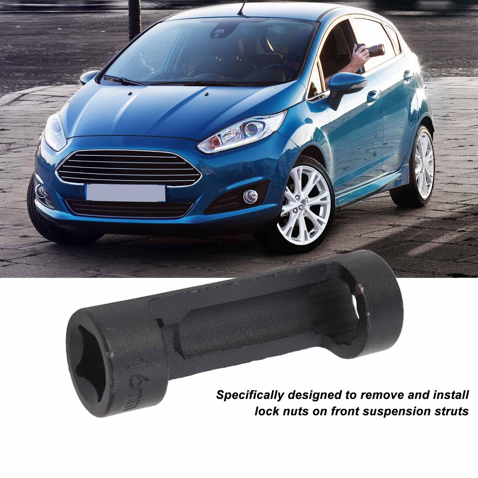 Strut Nut Socket, 16mm 18mm 19mm 21mm 22mm 24mm with 12 Point Suspension Strut Removal Tool, High Strength Efficient - Image 4