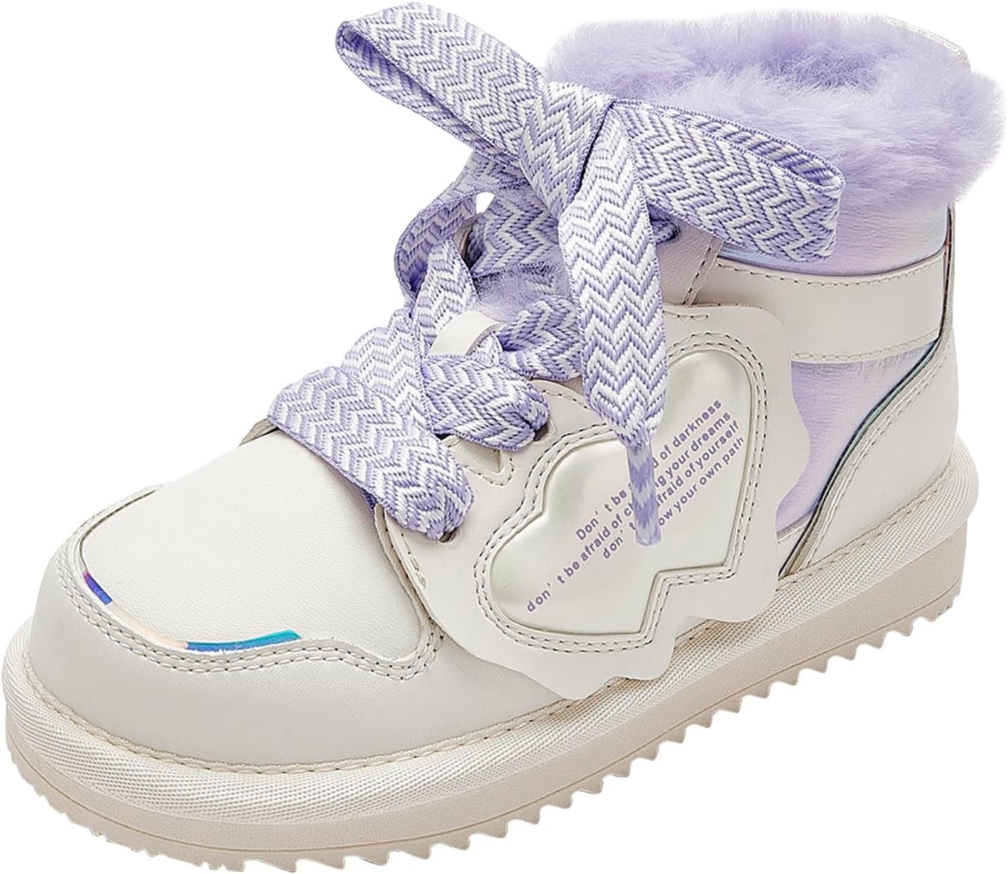 Balabala Little Girls' Fashion Warm Fur Hook and Loop