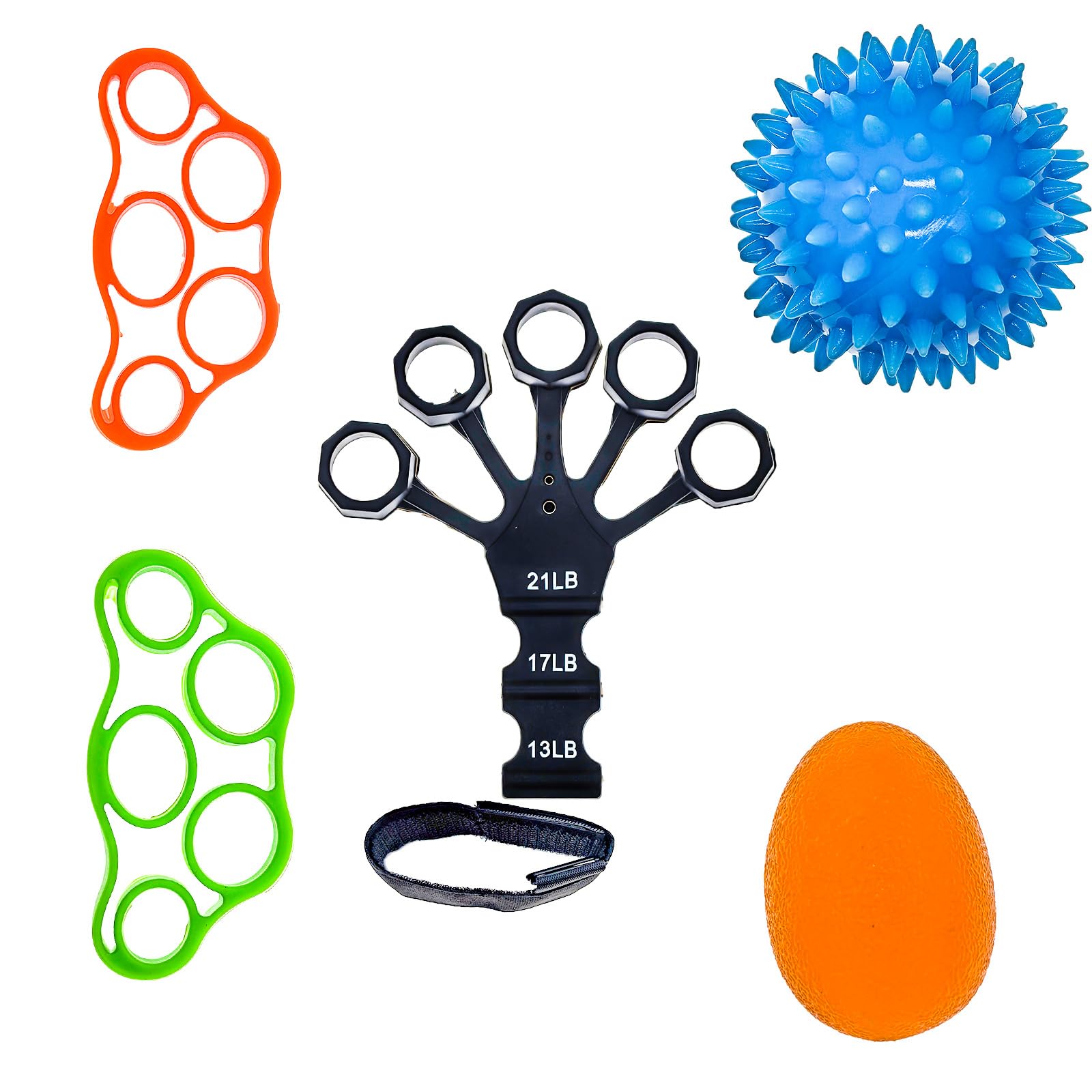 5 Stück Handtrainer Fingertrainer Massageball Igelball für H