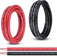 Vista 35 de Cable de Batería Calibre 2/0, 10 Pies Rojo + 10 Pies Negro 2/0 AWG Cable de Alambre de Soldadura de Cobre Puro, para Automotriz, Batería, Solar y 10