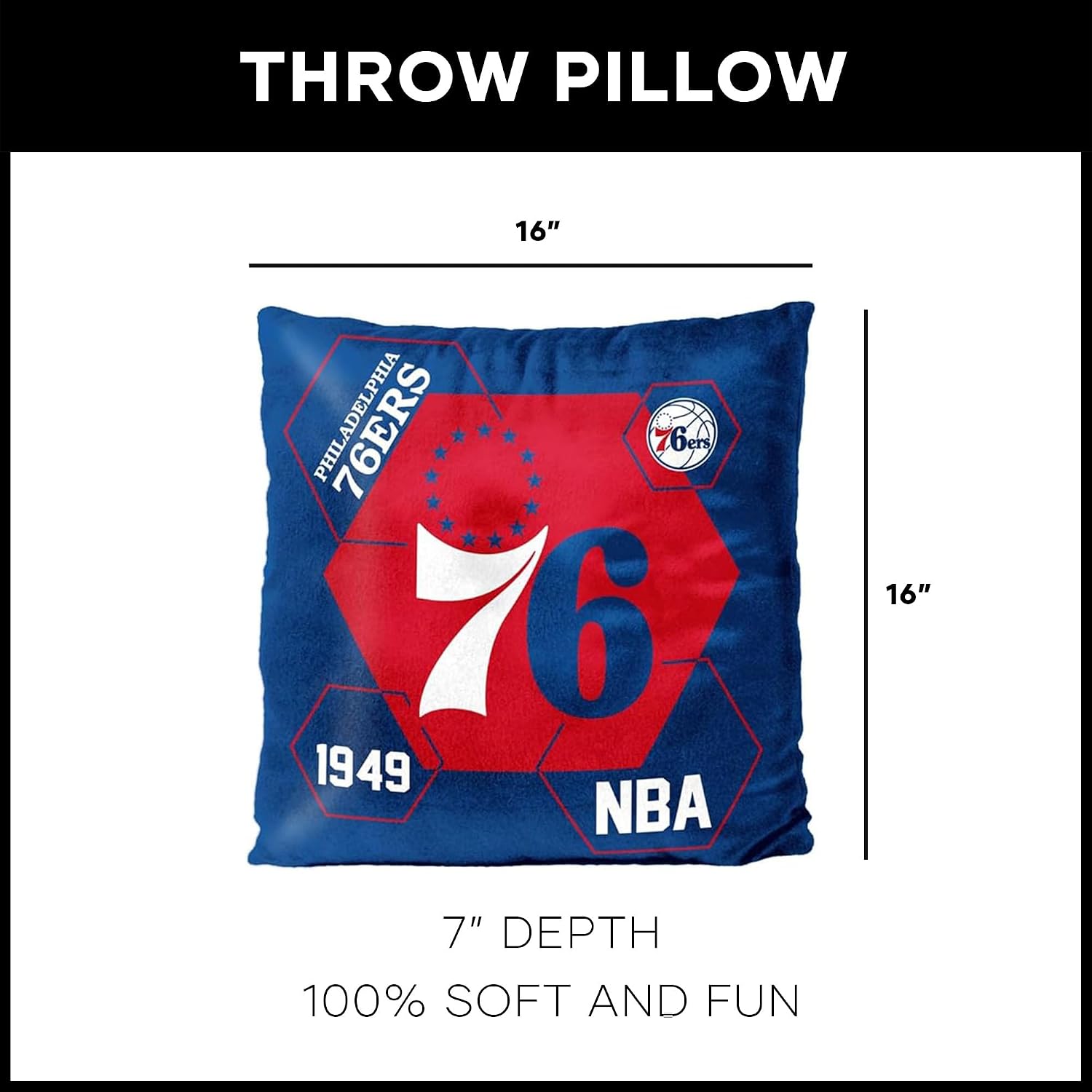 Northwest NBA Unisex-Adult Velvet Pillow