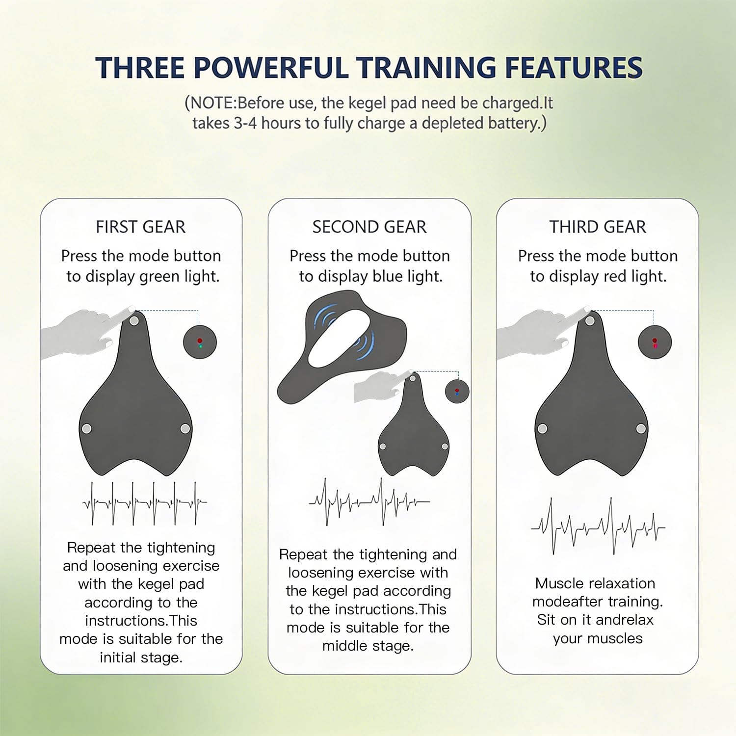 Kegel Trainer, Seat-Type Kegel Exercise Device, Used for Relaxing the Muscles of the Buttocks and Thighs and Restoring Muscle Endurance, as Well as for Training to Enhance Muscle Control (Grey）