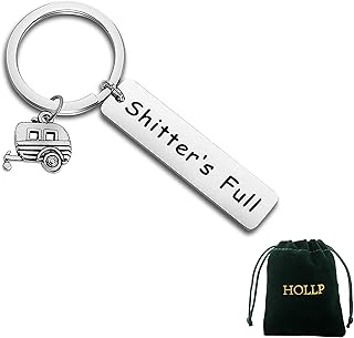 Shitter's Full Keychain Happy Camper RV Keychain Camping Keychain Trailer Christmas Vacation Jewelry