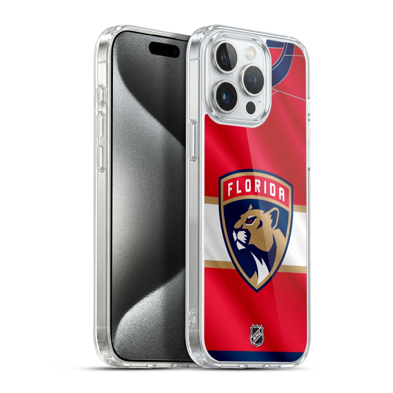 Head Case Designs Officially Licensed NHL Jersey Florida Panthers Soft Gel Case Compatible with Apple iPhone 15 Pro Max