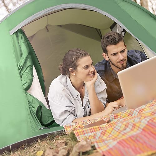 Miniatura 79 de CAMEL CROWN Tiendas para acampar 2/3/4/5 persona camping tienda de campaña, impermeable, espaciosa, ligera tienda de mochilero portátil para acampar