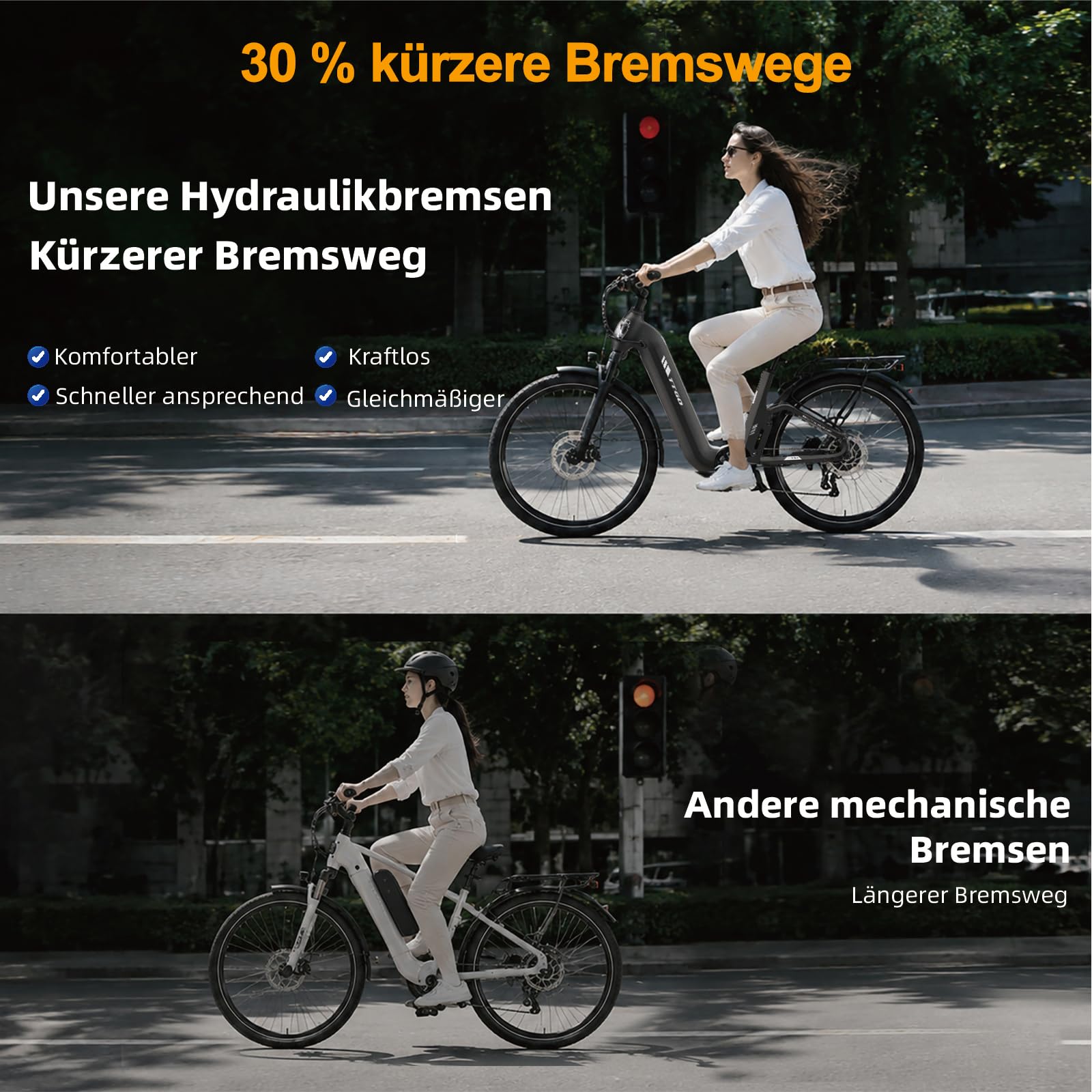 ttgo E-SUVO E-Bike für Erwachsene, 27.5 Zoll Elektrofahrrad Herren mit 250W Motor, 48V 15AH Akku, bis zu 120 km, E Fahrrad mit 7 Gängen, Pedelec City Ebike