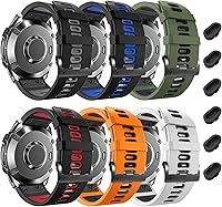 Vista 5 de ZPJPPLX 26mm Correas de reloj de fácil ajuste para tactix 8 Fenix 8 51mm 7X Pro 6X 5X, correas deportivas de silicona suave compatibles para Garmin