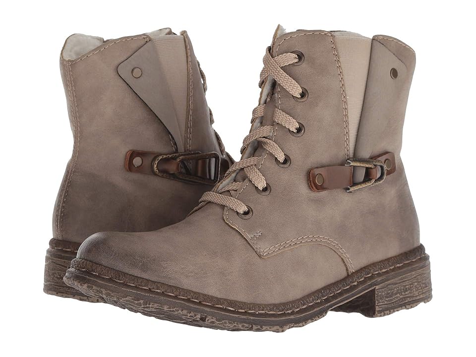 

Rieker 74242 Paris 42 (Kiesel/Mogano/Beige) Women's Shoes