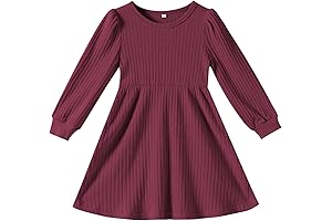 Adorable and Cozy: Long Sleeve Toddler Dress for Winter Adventures