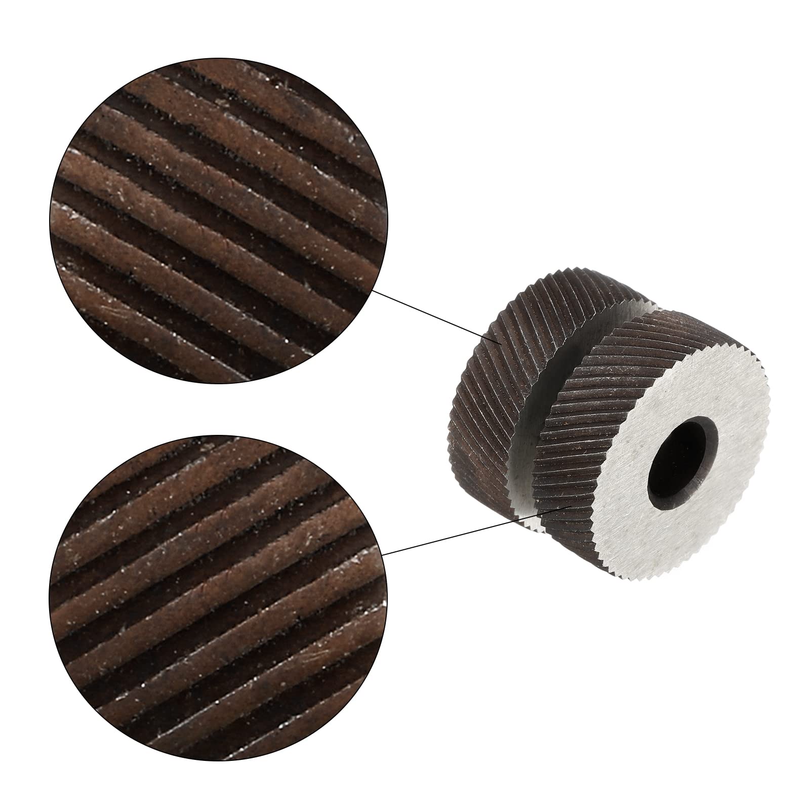 sourcing map 2er Rändelrad Kit Diamantrad lineare Rändelung 26x8x8mm 1,2mm Pitch