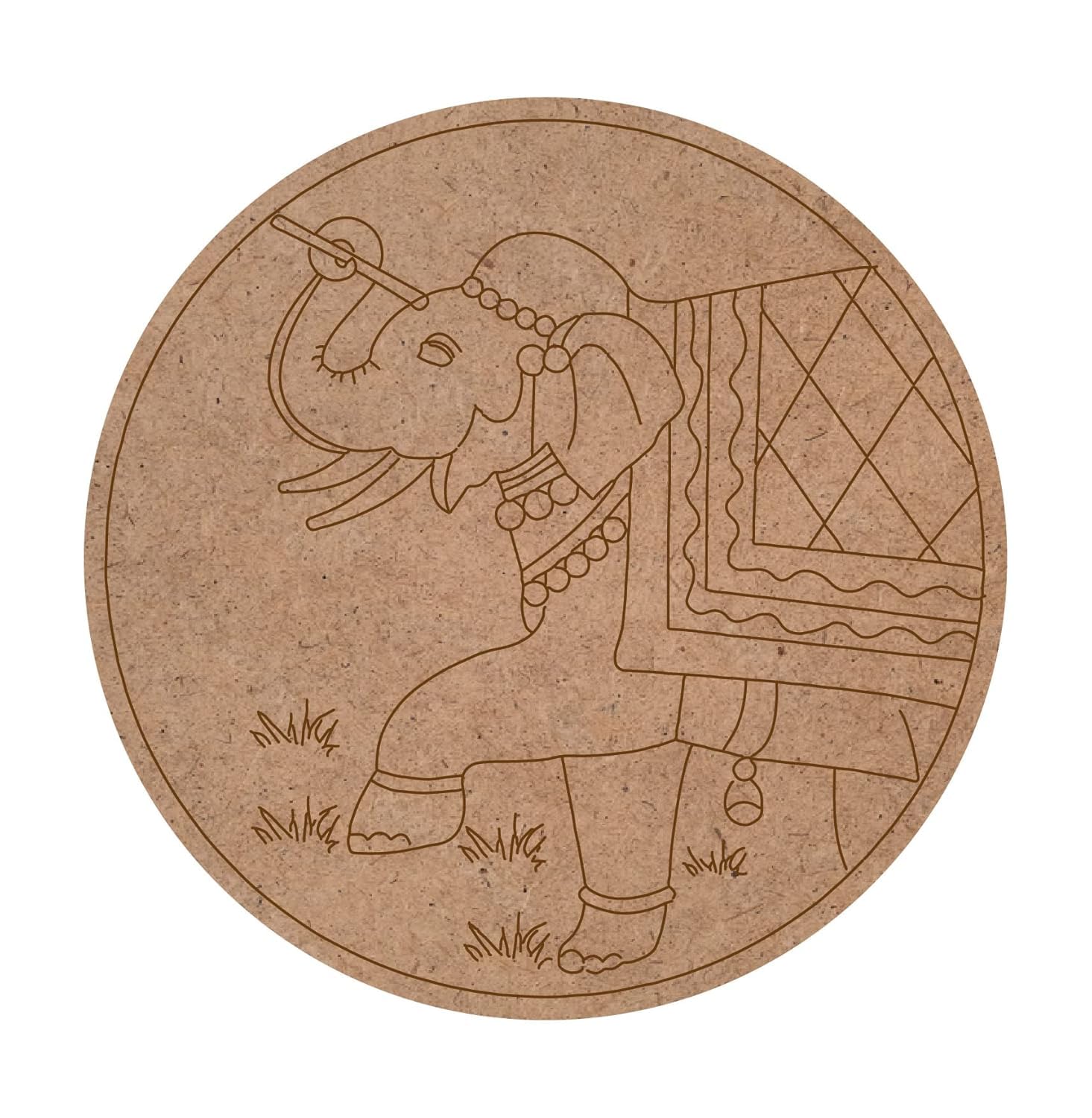 NameHaus Lippan Art Elephant Wall Decor | Handpainting on MDF Board | Traditional Gujarati Wall Hanging for Living Room, Home Entrance, & Office (5 inch)-image-16