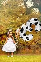 Vista 5 de Decoraciones de cumpleaños con globos con estampado de vaca, globo del número de 40 pulgadas del 0-9 (cero-nueve), globo de vaca para suministros