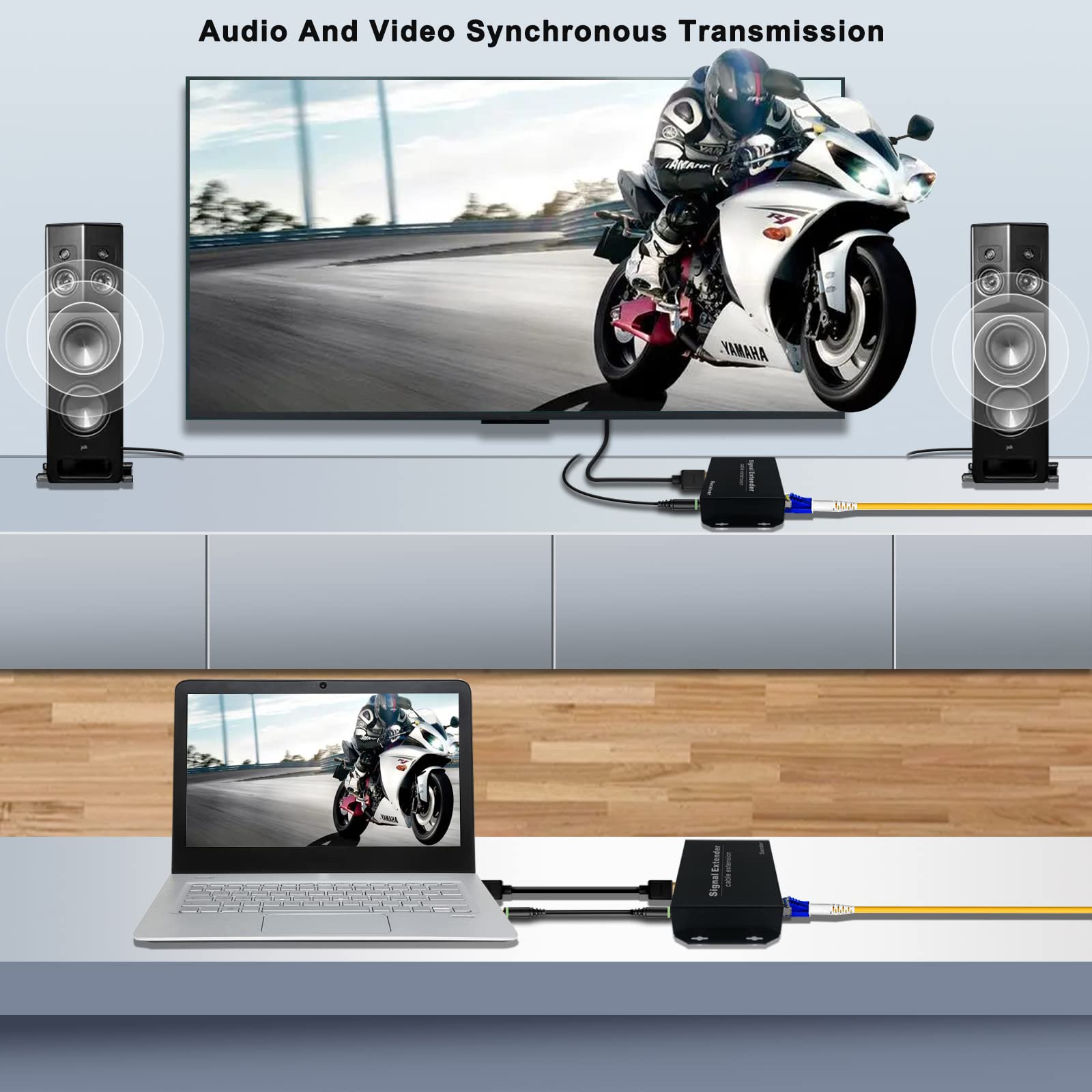 4K HDMI KVM Extender Over 20KM SM Fiber – Zero Latency, 4X USB2.0, Bidirectional Audio & RS232, EDID Passthrough, IR Control, 3D Support, Touchscreen & Mobile Device Compatibility